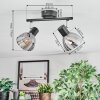 Saire ceiling light, ceiling spotlight chrome, black, 2-light sources
