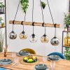 Koyoto hanging light, globe light, pendant light Ecru, black, 5-light sources