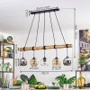 Koyoto hanging light, globe light, pendant light Ecru, black, 5-light sources