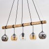 Koyoto hanging light, globe light, pendant light Ecru, black, 5-light sources