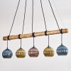 Koyoto hanging light, globe light, pendant light Ecru, black, 5-light sources