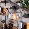 Koyoto hanging light, globe light, pendant light Amber, chrome, clear, Smoke-coloured, 5-light sources