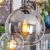 Koyoto hanging light, globe light, pendant light Amber, clear, Smoke-coloured, 6-light sources