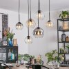 Koyoto hanging light, globe light, pendant light Amber, clear, Smoke-coloured, 6-light sources
