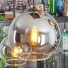 Koyoto hanging light, globe light, pendant light clear, Smoke-coloured, 6-light sources