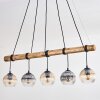 Koyoto hanging light, globe light, pendant light Ecru, black, 5-light sources
