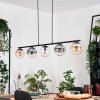 Gastor hanging light, globe light, pendant light Amber, clear, Smoke-coloured, 5-light sources