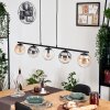 Gastor hanging light, globe light, pendant light Amber, clear, Smoke-coloured, 5-light sources