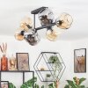 Ripoll ceiling light, globe light Amber, Smoke-coloured, 8-light sources