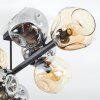 Ripoll ceiling light, globe light Amber, Smoke-coloured, 8-light sources