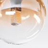 Chehalis ceiling light, globe light Amber, clear, 5-light sources