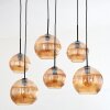 Koyoto hanging light, globe light, pendant light Amber, 6-light sources