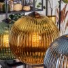 Koyoto hanging light, globe light, pendant light blue, gold, green, coppery, 6-light sources