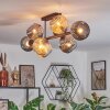 Ripoll ceiling light, globe light Amber, Smoke-coloured, 8-light sources