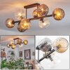 Ripoll ceiling light, globe light Amber, clear, Smoke-coloured, 8-light sources