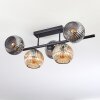 Ripoll ceiling light, globe light Amber, Smoke-coloured, 5-light sources