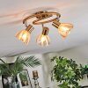 Saire ceiling light, ceiling spotlight chrome, brass, 3-light sources