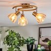 Saire ceiling light, ceiling spotlight chrome, brass, 3-light sources