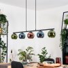 Koyoto hanging light, globe light, pendant light blue, green, coppery, 5-light sources