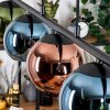Koyoto hanging light, globe light, pendant light blue, green, coppery, 5-light sources