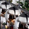 Gastor hanging light, globe light, pendant light chrome, Smoke-coloured, 5-light sources