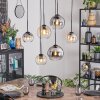 Koyoto hanging light, globe light, pendant light Amber, clear, Smoke-coloured, 6-light sources