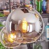 Koyoto hanging light, globe light, pendant light Amber, clear, Smoke-coloured, 6-light sources