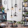 Koyoto hanging light, globe light, pendant light Amber, clear, Smoke-coloured, 6-light sources