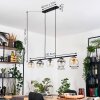 Koyoto hanging light, globe light, pendant light Amber, clear, Smoke-coloured, 5-light sources