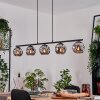 Ripoll hanging light, globe light, pendant light Smoke-coloured, 5-light sources