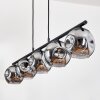 Ripoll hanging light, globe light, pendant light Smoke-coloured, 5-light sources
