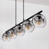 Ripoll hanging light, globe light, pendant light clear, Smoke-coloured, 5-light sources