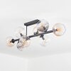Koyoto ceiling light, globe light Amber, clear, Smoke-coloured, 8-light sources