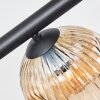 Ripoll ceiling light, globe light Amber, 8-light sources