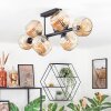 Ripoll ceiling light, globe light Amber, 8-light sources
