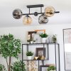 Ripoll ceiling light, globe light Amber, clear, Smoke-coloured, 5-light sources