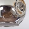 Ripoll ceiling light, globe light Amber, clear, Smoke-coloured, 5-light sources
