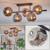 Ripoll ceiling light, globe light Smoke-coloured, 5-light sources
