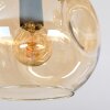 Ripoll ceiling light, globe light Amber, 5-light sources