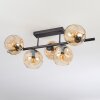 Ripoll ceiling light, globe light Amber, 5-light sources