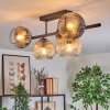 Ripoll ceiling light, globe light Amber, clear, Smoke-coloured, 5-light sources