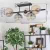 Ripoll ceiling light, globe light Amber, clear, Smoke-coloured, 5-light sources