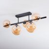 Chehalis ceiling light, globe light Amber, 5-light sources
