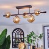 Chehalis ceiling light, globe light Amber, 5-light sources