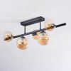 Chehalis ceiling light, globe light Amber, 5-light sources
