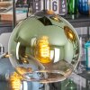 Koyoto hanging light, globe light, pendant light blue, green, clear, coppery, 6-light sources