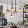 Koyoto hanging light, globe light, pendant light Amber, clear, Smoke-coloured, 6-light sources