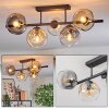 Ripoll ceiling light, globe light Amber, clear, Smoke-coloured, 5-light sources
