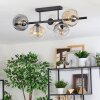 Ripoll ceiling light, globe light Amber, clear, Smoke-coloured, 5-light sources