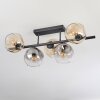 Ripoll ceiling light, globe light Amber, clear, Smoke-coloured, 5-light sources